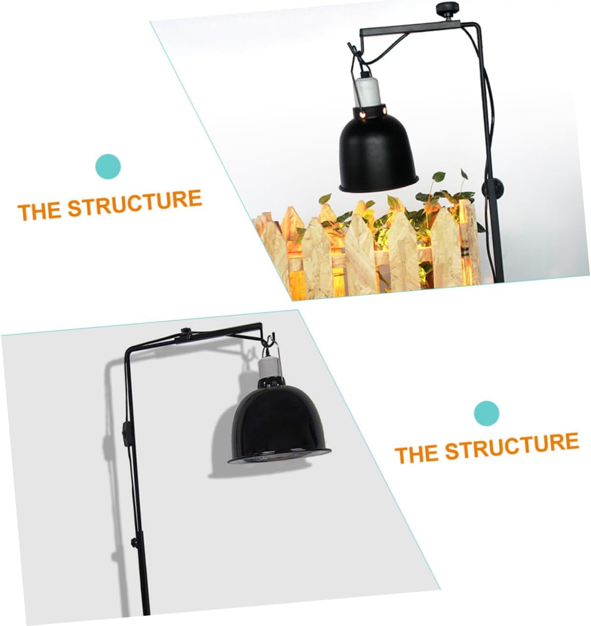 Metal Reptile Lamp Stand Reptile Box Lamp Rack Lightweight Odor for Pet Safety