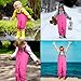 Luwint Kids Waterproof Rain Pants Lightweight Waders Outdoor Rain Bib Dirty Proof Trousers Snow Pants Fishing Wader for Boys Girls (Pink, Large)