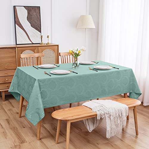 Romanstile Jacquard Rectangle Tablecloth - Waterproof Elegant Vienna Damask Pattern Table Cloths Washable Polyester Decorative Table Covers for Dinner/Parties/Outdoor - 60 x 120 Inch, Sage by Romanstile - Image 2