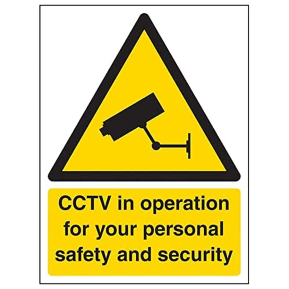 V Safety Eco Friendly Warning Security - CCTV In Operation For Your Personal Safety¿ - 300 X 400mm, Multi, 300x400mm