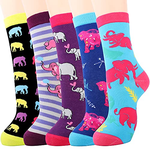 Jeasona Womens Elephant Socks Elephant Gifts for Women Mom Wife Daughter