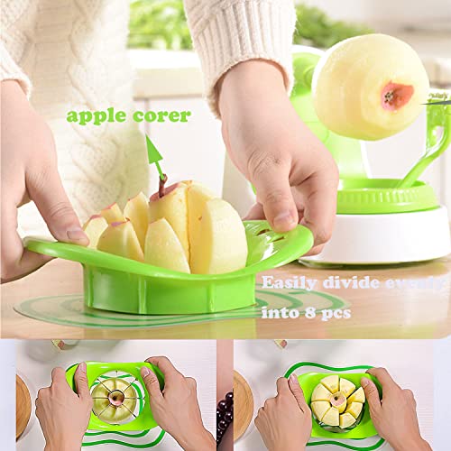 Apple Peeler And Corer,Potato Peelers Apple Peeler Corer Slicer Suction Base With Apple Cutter 8 Slices Stainless Steel Blades Kitchen Machine For Peeling Fruit Pear Peelers With Corer Tool #TOP3