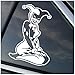 Retro Kneeling White Harley Quinn Car Decal