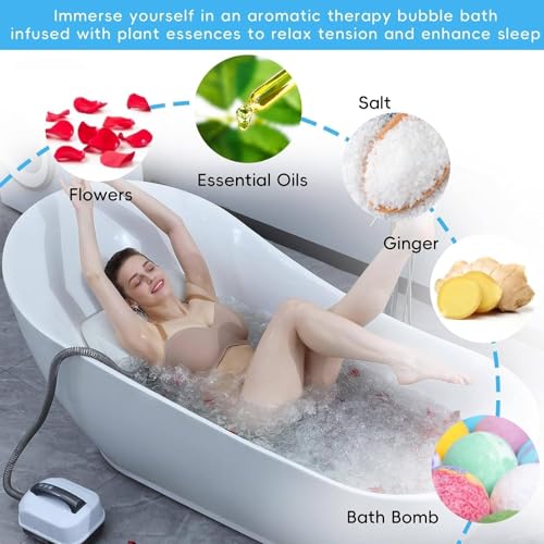 Estera de baño para masaje con almohada inflable contra el estrés 8