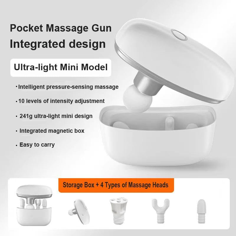 Miniatura 3 de Mini pistola de masaje de diseño integrado masajeador portátil de tejido profundo, motor inteligente sin escobillas con detección de presión,