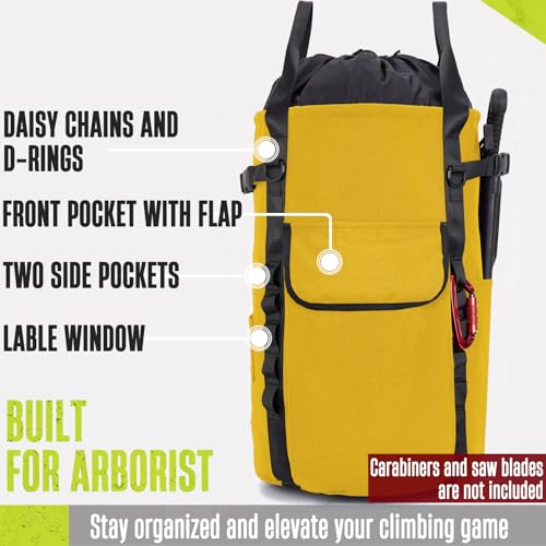 image for PAMLIAPY Arborist Rope Bag, 35L Tree Climbing Rope Bag, Arborist Equip