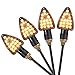 PROZOR 4pz Indicatori di Direzione Omologazioni E11 Frecce per Moto 18 LED con Lampada Impermeabile per Moto Motocletta Motocicletta Chopper Scooter Moto Elettrico con Luce ambra M10