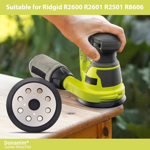 5 Inch 8 Hole Hook and Loop Replacement Metal Sander Pad Compatible with Ryobi 300527002 975241002 974484001, Sander Backing Pad for RS290 RS280 RS280VS RS281 RS281VS P410 P411 Random Orbital Sander