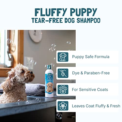Image of Bio-Groom Fluffy Puppy Tear-Free Dog Shampoo for Sensitive Skin and Delicate Coats Free of Parabens and Artificial Thickeners Natural Cleansers Like Aloe Vera, Lavender Fragrance, 355 Milliliter | Bio-Groom Fluffy Puppy Shampoo