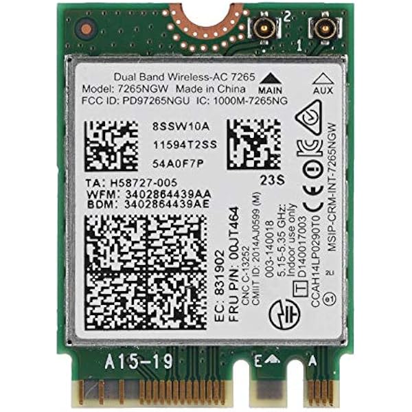 Bewinner 7265 AC Dwuzakresowa bezprzewodowa karta sieciowa 867M - 802.11 A/B/G/N/AC, dwuzakresowy 2,4 G / 5 G, Bluetooth 4.0 - Karta NGFF / M2 WLAN dla ThinkPad