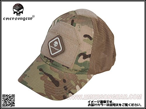 EMERSON製 面ファスナー付き メッシュ ベースボールキャップ