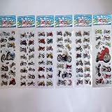 6PCS / Pack Motorradrennen Scrapbooking Bubble Puffy Stickers   Belohnung Kinderspielzeug