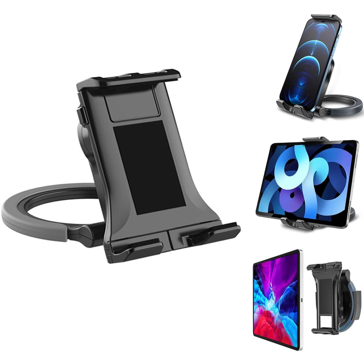STHIRA® 360° Adjustable Phone Stand Holder Universal Tablet Stand Holder 4.7"-11" Device Compatibility 2-in-1 Wall & Desk Holder Ideal for Kitchen, Office, Movies, Recipes, Secure & Foldable (B0D1K3DTFG) Amazon Price History, Amazon Price Tracker