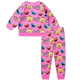 Sesame Street Elmo, Cookie Monster, Big Bird and Abby Cadabby Girls Long Sleeve Shirt and Pants Set for Infant and Toddler