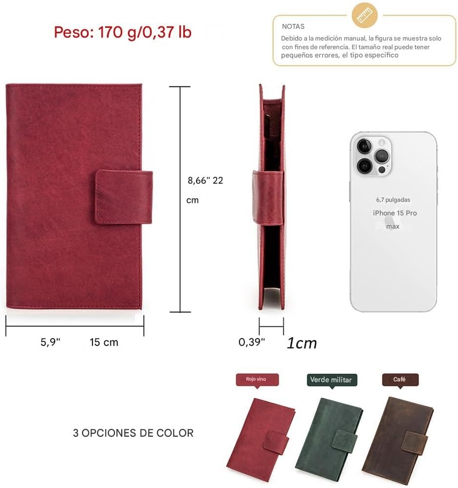 CONTACTS Full Grain Leather RFID Blocking Family Passport Holder for 4 Passport Wallet Compatible with Airtag Travel Passport Cover with 4 Passport Slot, 6 Card Slot (Red)