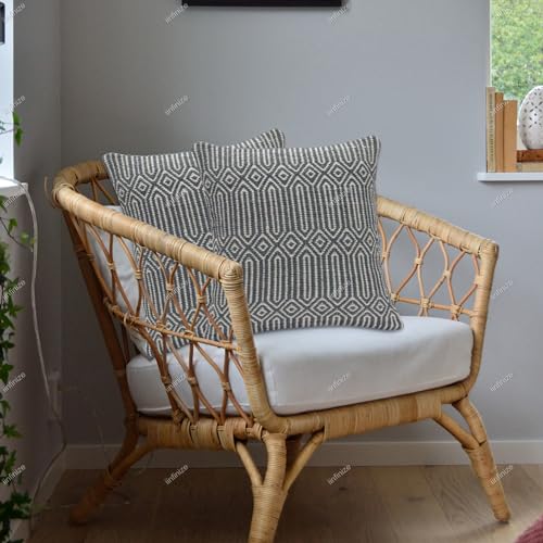 Housse de coussin en jute Kilim (lot de 2) 45 cm style rustique pour salle à manger