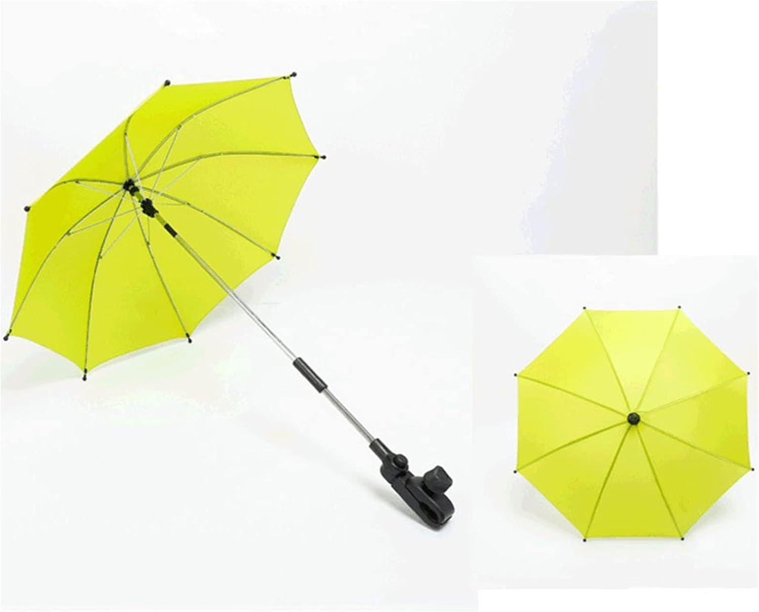 Pram Parasol Universal, Buggy Parasol 360° Rotatable, with Adjustable Clamp, Pram Sun Shade Portable, 66cm/26in (Color : E)