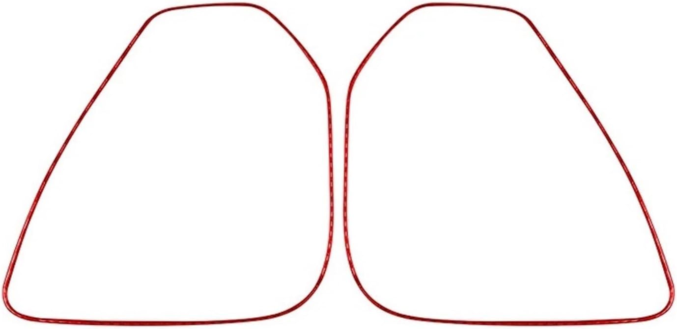 Car Front Door Horn Bezels Interior Stickers Compatible for Jeep Cherokee 2014-2018 Accessories(Red)