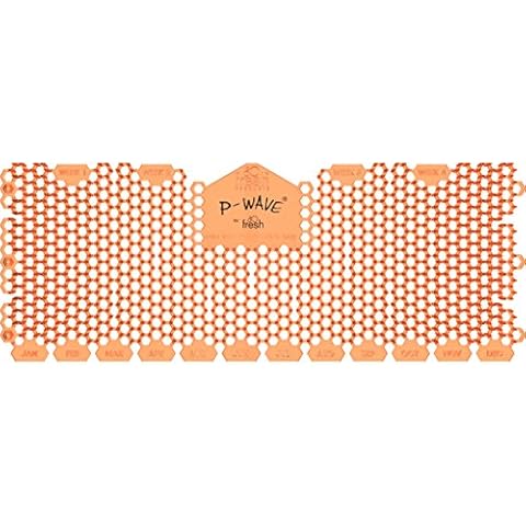 P-Wave P-Trough Urinal Screen - Large Urinal Deodoriser, Long Lasting Urinal Splash Mats with Slanted Bristle For Anti-Splash & Odour Neutraliser - Pack of 6, Mango Cover