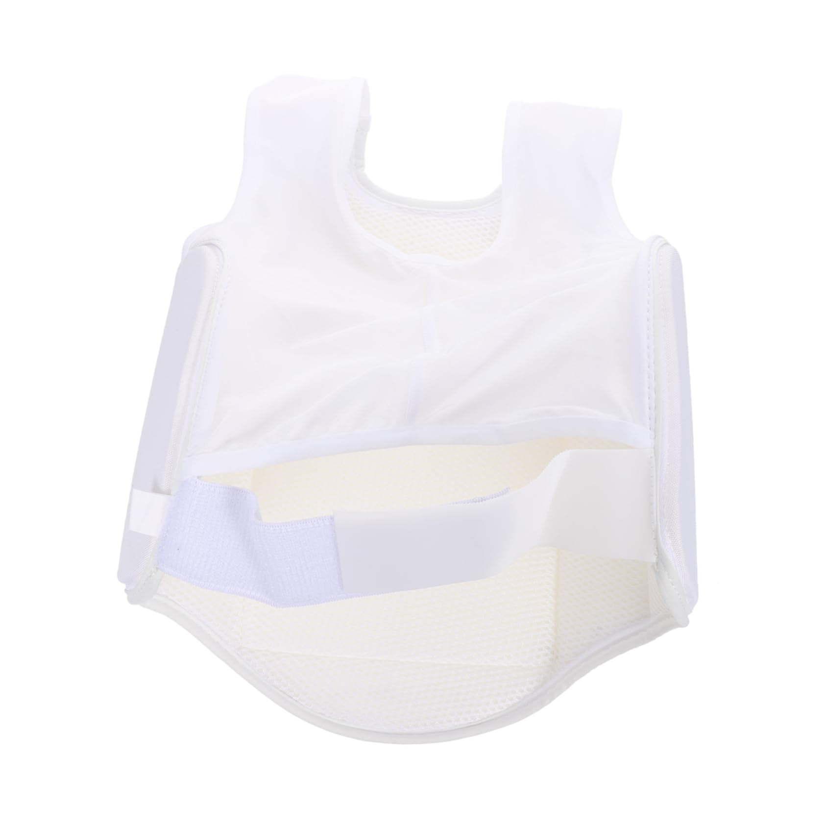 INOOMP Plastron De Boxe Perforation Boxe pour Enfants Boxing De Garde Coffre pour Enfants Protecteur Arts Martiaux Karaté Coup Taekwondo Blanche Polyester