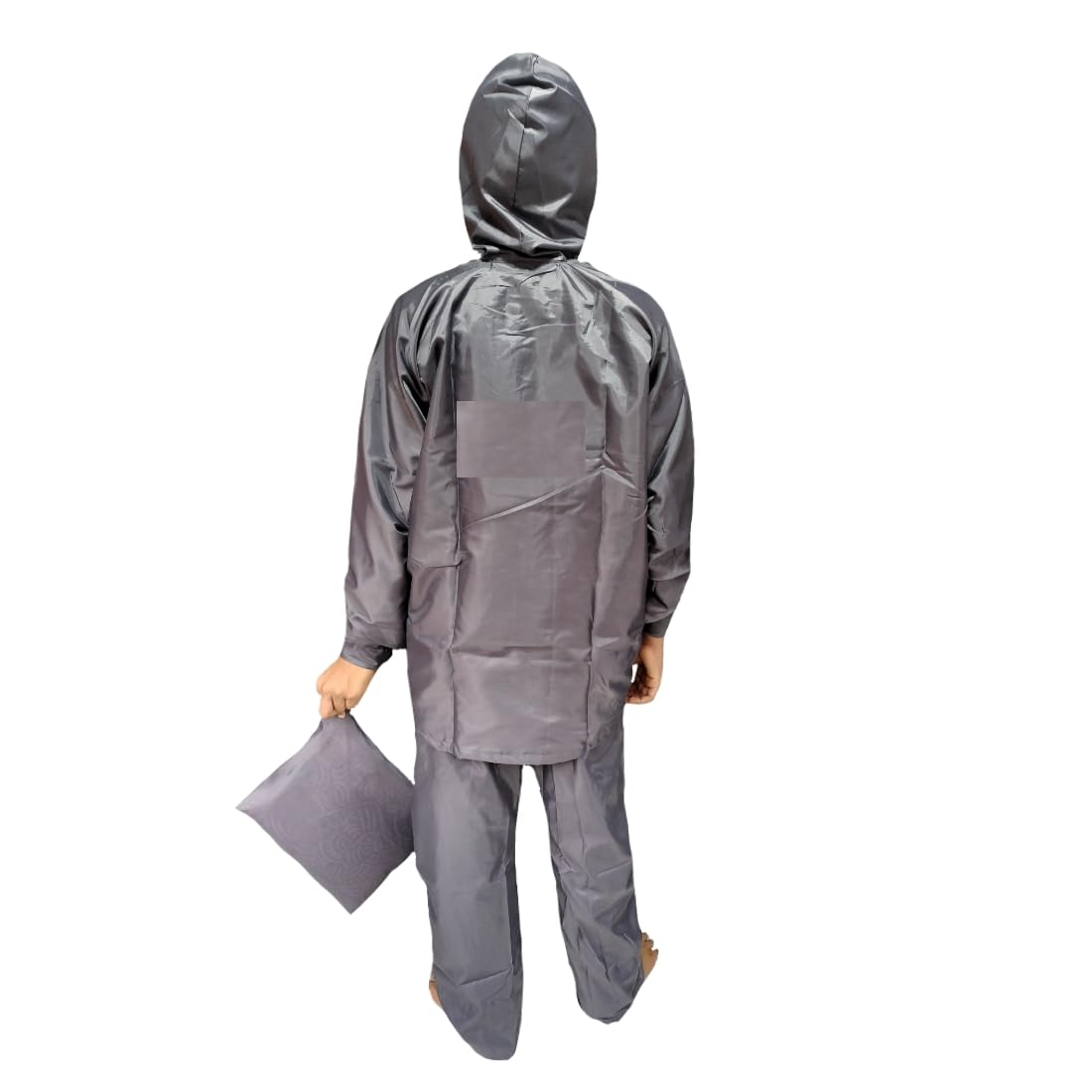 D8211K Children’s Waterproof Hooded Raincoat & Pant Set | Durable, Lightweight, Portable Rain Suit with Carry Pouch (M, Grey, 8 Years - 9 Years) 1