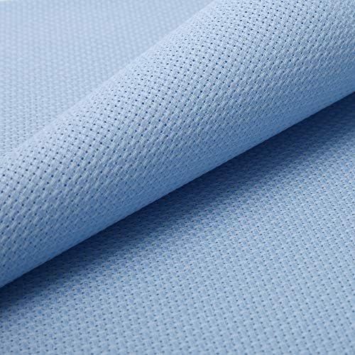 Aida Cloth 14 Count Cross Stitch Fabric,19×28inch (14CT, Sky Blue)