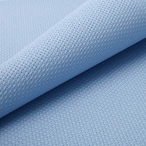 Aida Cloth 14 Count Cross Stitch Fabric,19×28Inch (14Ct, Sky Blue) #TOP3