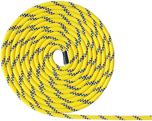 Pelican Rope Multifilament Polypropylene Rope (1/4 In) – Solid Braid Derby Rope – Lightweight, Buoyant, High Visibility – Dock, Floating, Water Rescue Line – Several Lengths (120Ft) #TOP4