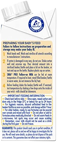 SMA PRO Follow-on Baby Milk, 6 months Plus , Ready to Drink Liquid Formula 200 ml (Pack of 12)