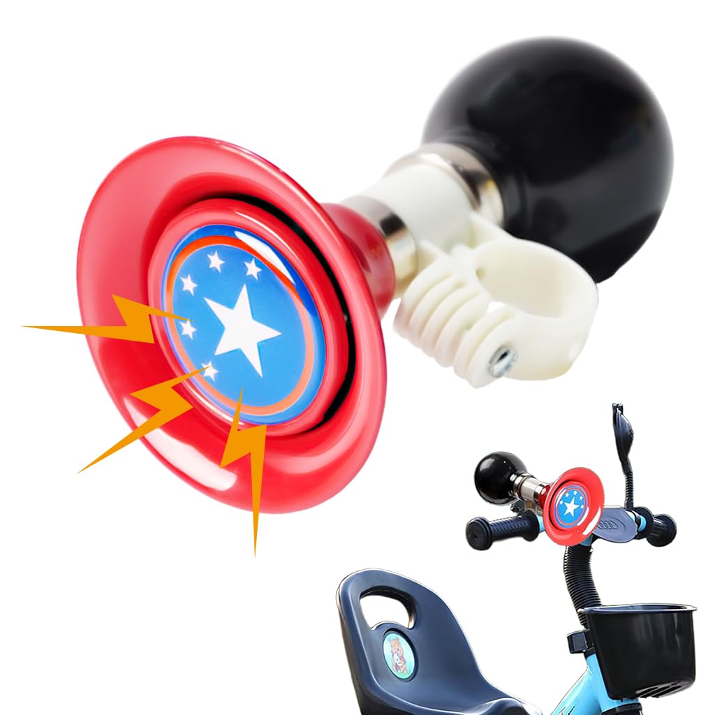 PROBEROS® Bike Horn for Kids Bike, Cartoon Kids Scooter Horn for 22mm Handle Bar, Safety High Pitch Rubber Squeeze DIY Bicycle Accessories Decorative Modification for Kid Gift