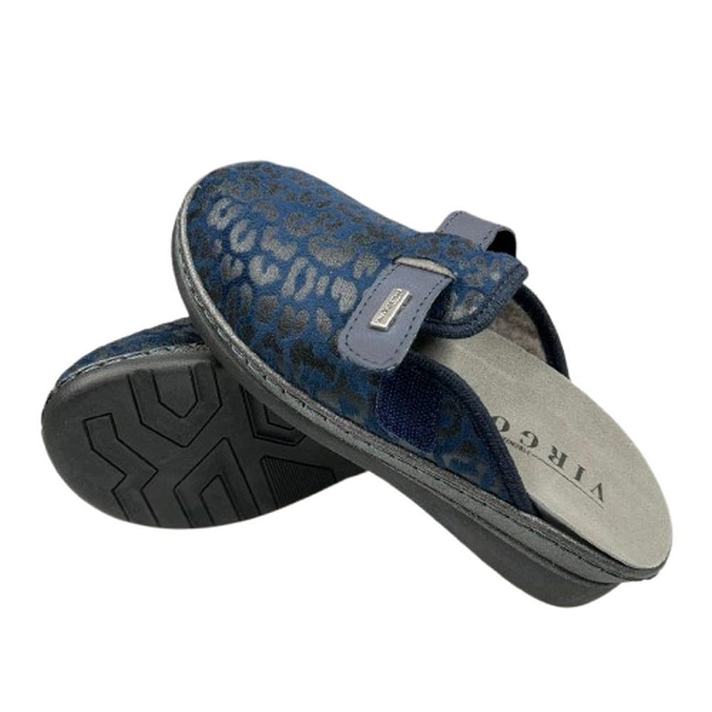 Pantofole Donna Made in Italy con Plantare Estraibile, Ciabatte Sanitarie con Strappo Regolabile, Comode con Zeppa e Suola Antiscivolo