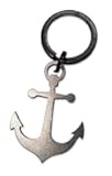 SQUATCH METALWORKS Anchor Keychain. Stone tumbled. DESIGNED AND MANUFACTURED IN THE USA.