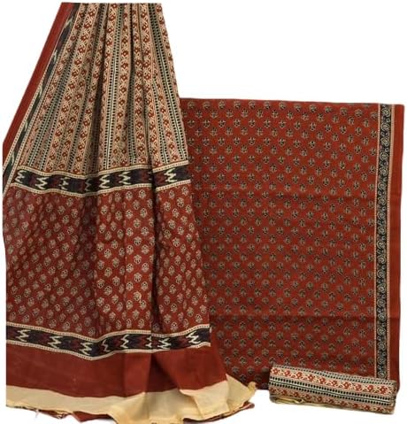 NISHIREWomen's Cotton Printed Unstitched Salwar Suit Dress Material With Dupatta