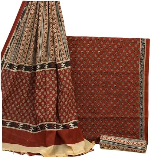 NISHIRE Women's Cotton Printed Unstitched Salwar Suit Dress Material With Dupatta