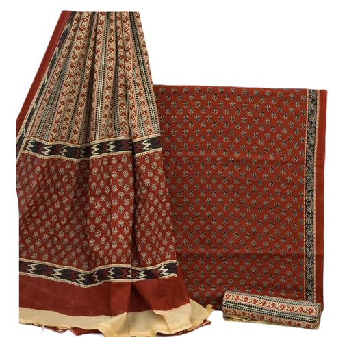 NISHIREWomen's Cotton Printed Unstitched Salwar Suit Dress Material With Dupatta