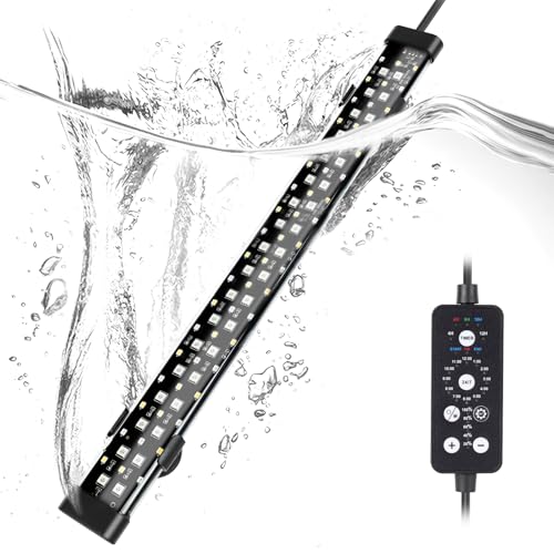 hygger 14W Submersible LED Aquarium Light, 9 Colors, Timer
