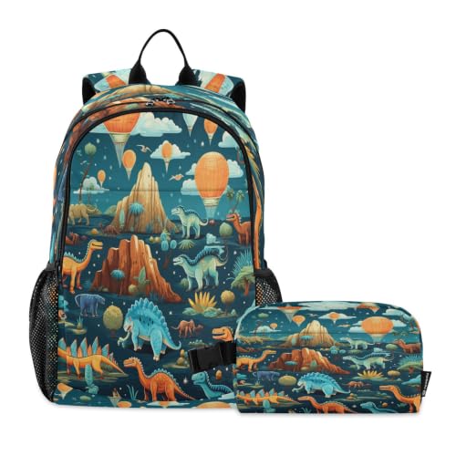 Sac à dos d'école et sac à déjeuner bleu ciel pour élèves