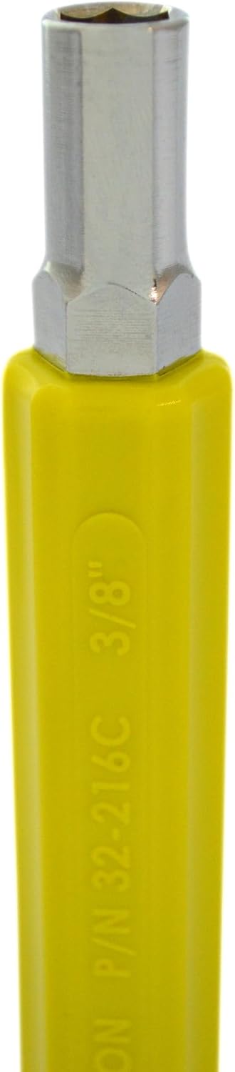 Jameson 32-216C 2-in-1 Can Wrench, 3/8 in. & 7/16 in. Insulated Hex Nut Socket, High-Visibility Handle for Tight Spaces