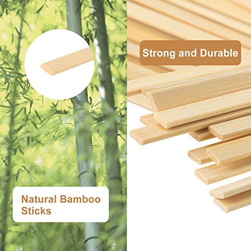 150 Pieces Natural Bamboo Sticks- Extra Long 15.7 Inch Wooden Crafts Sticks Stakes For Crafting Arts Projects #TOP2