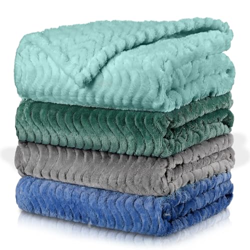 Frienda 4 Pcs Baby Fuzzy Blanket Fluffy Baby Blanket for Boys Girls Soft Warm Infant Newborn Toddler...