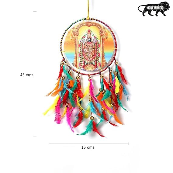 Generic Handmade Tirupati Bala Jii Canvas Dream Catcher for Home & Office Decor (Pack of 1)
