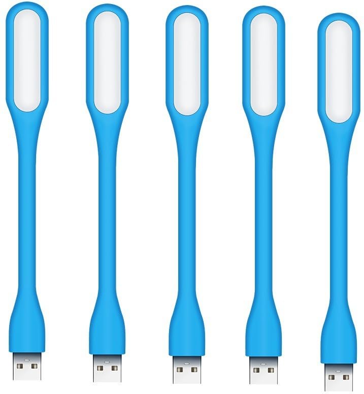 Dysense Pack of 5 USB LED Lamp 5V 1.2W Portable Flexible Light with USB for Power Bank Computer, Blue (B0CK2D9ZH7) Amazon Price History, Amazon Price Tracker