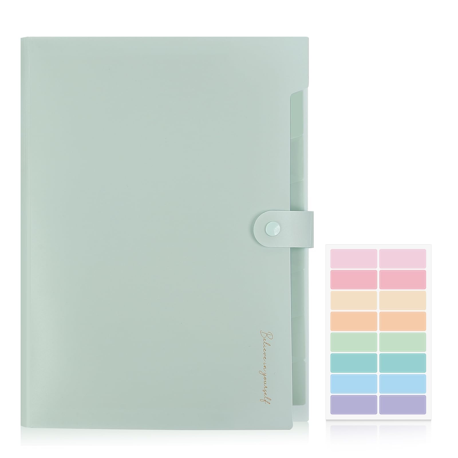 Trieur Documents A4 5 Compartiments - Pochette Range-Cahiers Avec Étiquettes - SKYDUE Lilas