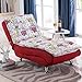 Produktbild Faul Sofa Schlafsofa Lounge Chair Wohnzimmer-Club Schönheitssalon Multi Winkeleinstellung Lese Spiele Nap Meditation Bench Hellgrau Große Blumen, Farbe: Varania Grandifloraorchidee Meditation Sofa