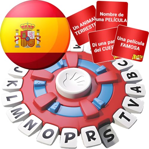 BLOOOK Basta Juego de Mesa en Español,Tormenta de Palabras Juego de Mesa,Juegos de Viaje,Fiesta,Juego de Mesa Dinámico para Familia y Amigos,Juegos de Jartas