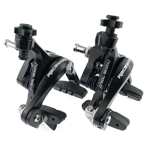 Cyclesavvy Double Pivot Road Bike Brakes - Aluminum Side Pull Caliper Set for Front and Rear,Rim Brakes for 700x28C Tires, Compatible with Standard Bike Brakes Specifications - Thumbnail 4