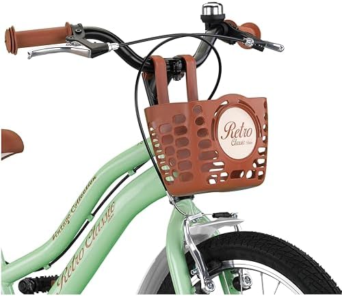 Trendbisiklet Retro Classic 20 Jant 6-10 Yaş Mint Yeşili-Kahve Renkli, Çocuk Bisikleti - Görsel 5