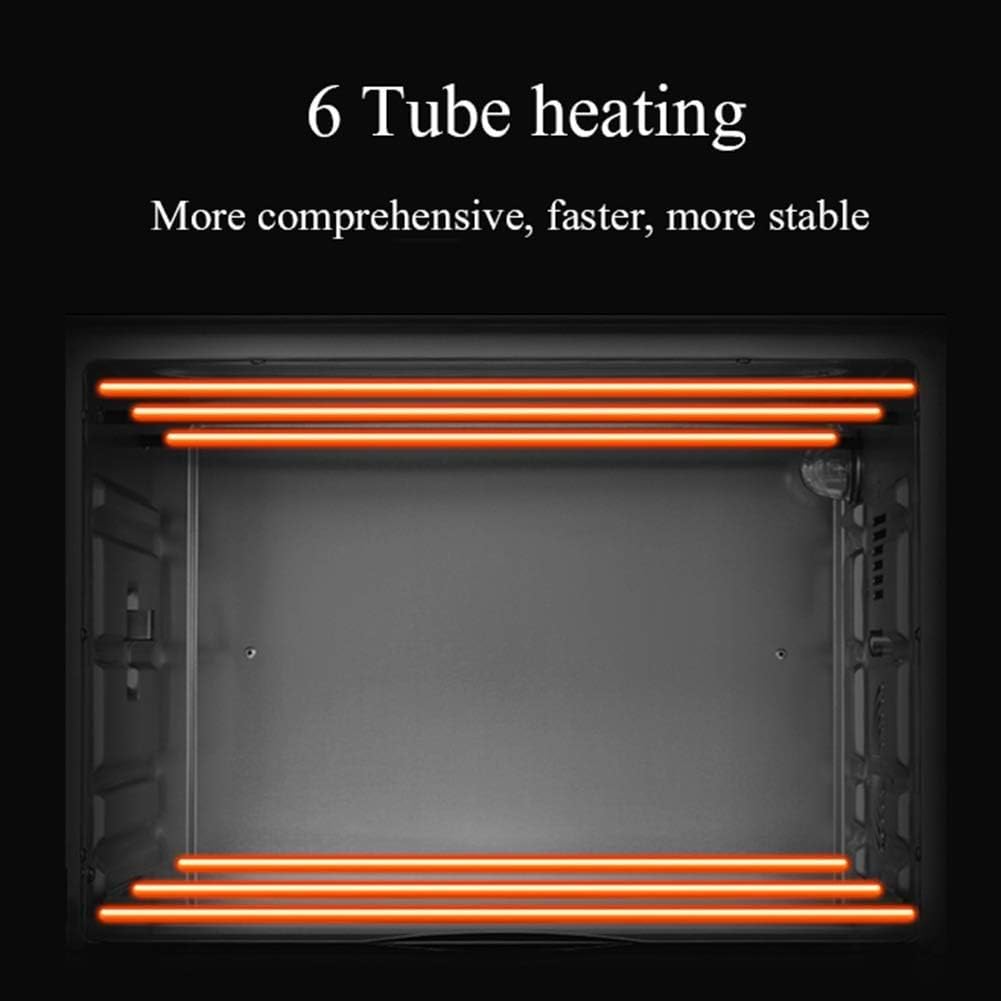 40L Multi-Function Mini Oven 4 Baking Modes High Temperature Resistant Wall Light Including Pan Grilled Wire And Slag 1800w Black