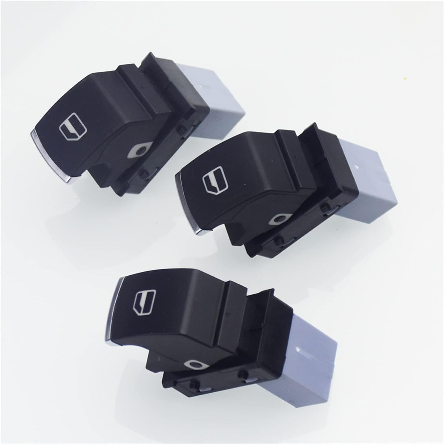 Chrome Headlight Switch+Power Window Master Switch Compatible with VW Golf 5 6 Mk5 6 Compatible with Jetta 5 6 Compatible with Passat B6 Compatible with Touran SEAT 5ND941431B 5ND959855(B)