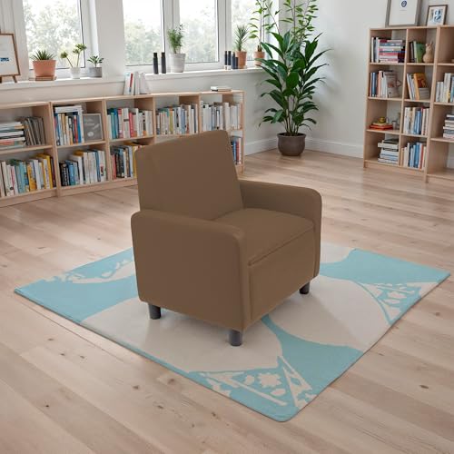 Image of FDP Kid Comfort Collective Modular Club Chair with Arms - Chocolate